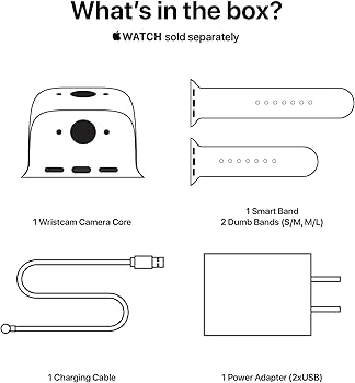Wristcam Smart Dual-Camera Band Compatible with Apple Watch (Apple